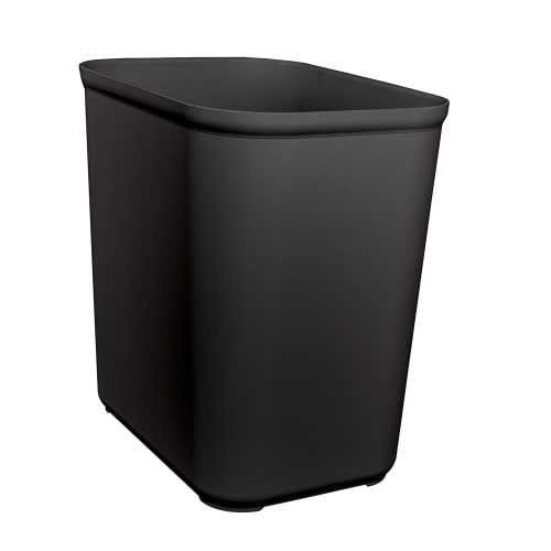 28 Quart U.L. Approved Fire Retardant Wastebasket, Black